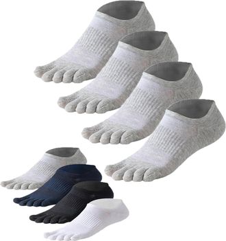 Generic Serasox Toe Socks Women Men,Serasox Bamboo Toe Socks, Serasox Barefoots Socks,High Performance Athletic Running Five Finger Socks (Grey,One Size)