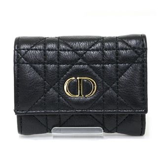 Dior Black Leather Wallet (Tri-Fold) (Pre-Owned)