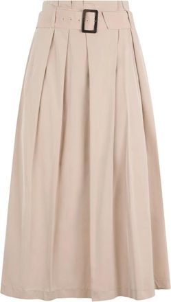 PESERICO Maxi Rok - Dames - Midirokken - Beige - 2XL - Polyester - Rokken
