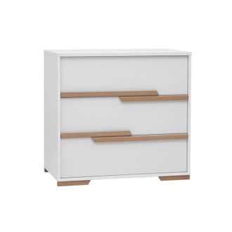 OEM Commode 3 Tiroirs Pinio Snap Blanc Et Bois