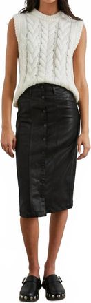 Rails Broadway Midi Skirt In Coated Noir