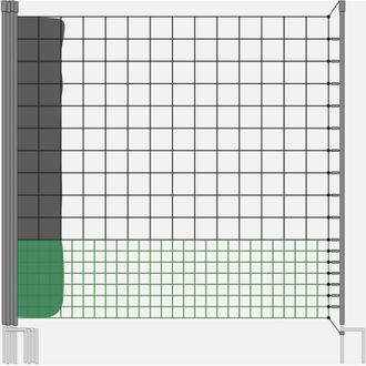 Sweeek Sweeek - Kit Modular De Cercado Para Gallinas, Kit De Valla De Red Para Pollos, 2400x115x115 Cm
