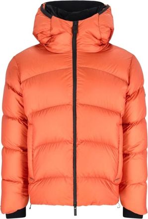 Moncler Giubbino - Heren - Winterjassen - Oranje - 2XL - Leer - Jassen