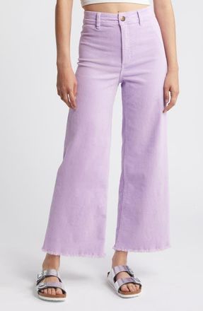Billabong Free Fall High Waist Wide Leg Corduroy Pants in Tulip at Nordstrom, Size 31