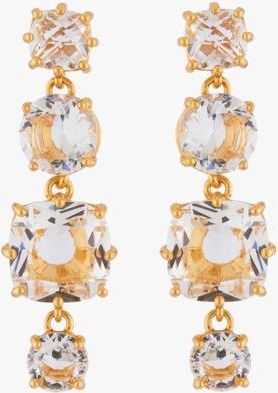 Les N&eacute;r&eacute;ides Four-Crystal Gemstone Earrings