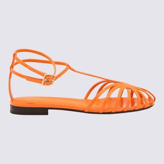 Alevì Orange Leather Elena Flats