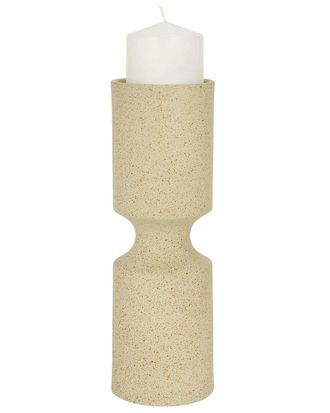 Mercana Akira Large Textured Metal Pillar Candle Holder