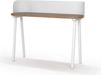 HERDASA Herdasa - Mesa Estudio Mod-634 Acabado En Color Nogal/blanco, 40 X 120 X 95 Cm (fondo X Ancho X Alto)