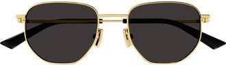 Bottega Veneta BV1301S001 Gold Aviator Sunglasses - Gold