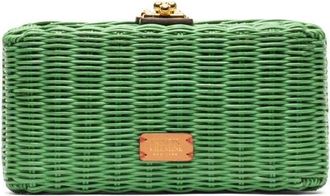 Frances Valentine Pepper Wicker Clutch in Green at Nordstrom