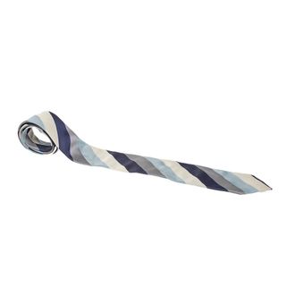 HUGO BOSS Boss By Hugo Boss Blue Diagonal Patterned Silk Tie
