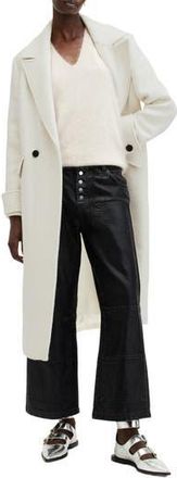 AllSaints Mabel Double Breasted Coat in Desert White at Nordstrom Rack, Size 10 Us / 14 Uk