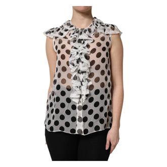 Dolce & Gabbana Dames, Blouses & Shirts, Wit, Maat: S Katoen