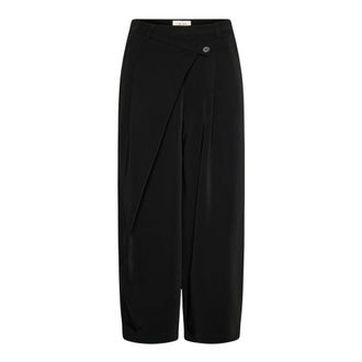 Cream CRBine Wrap Pant - Dames - Broeken - Zwart - Maat: M Leer