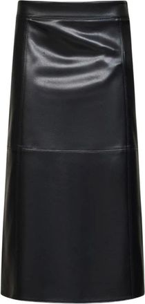 Max Mara Dames, Rokken, Zwart, Maat: L Leer