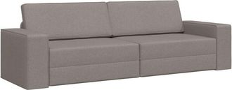 vidaXL Floor Sofa Bed Taupe 245 x 78 x 77 cm Fabric Vidaxl