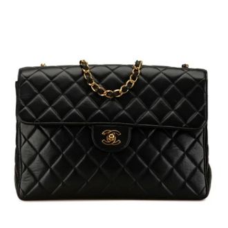 Chanel Pre-owned Leather chanel-bags - Dames - Pre-owned - Zwart - Maat: ONE Size Leer