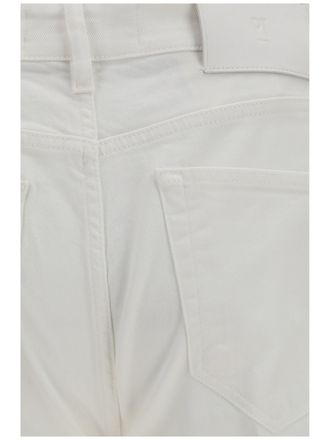 Pantaloni Torino Mens Jeans Reggae Slim-Fit White Cotton Wool