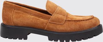 Tory Burch Mocassini in pelle scamosciata con logo Double T metallico e suola dentellata
