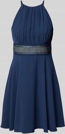 Jake*s Cocktailkleid mit gelegten Falten in Marine, Gr&ouml;&szlig;e 50