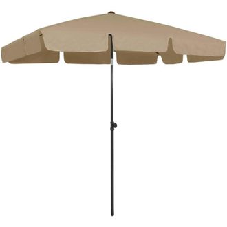 vidaXL Sombrilla De Playa Gris Taupe 200x125 Cm Vidaxl