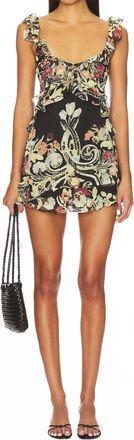 Free People Bali Flora Mini Dress In Black Combo