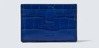 Tom Ford Leopard-print leather card holder