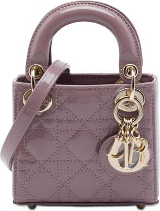 Dior Pre-owned Dior Micro Patent Cannage Lady Dior Ladies KV3AGEDLRCNF5DOL