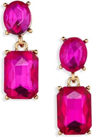 Cara Rectangular Drop Earrings in Fuchsia at Nordstrom Rack