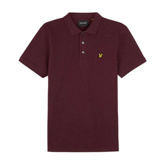 Lyle & Scott Burgundy Pique Polo Shirt - male - Lyle & Scott - Polo Shirts - Brown - XL - Tops