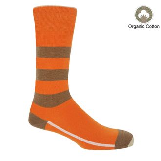 Peper Harow Equilibrium Organic Mens Socks - Orange