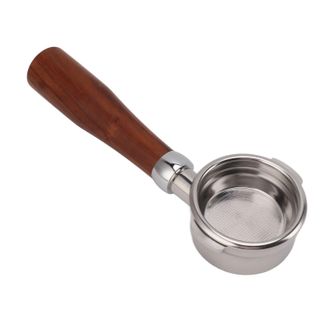 OEM Portafiltro Sin Fondo De 58 Mm Para Breville Serie 9 Con Mango De Madera Extra&iacute;ble