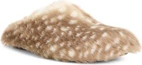 Azalea Wang Upnettee Faux Fur Slipper in Brown Multi at Nordstrom Rack, Size 7.5