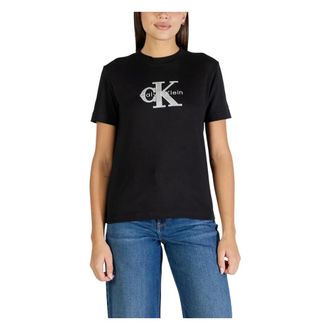 Calvin Klein Jeans T-Shirts, female, Black, Size: XS Short Sleeve T-Shirt