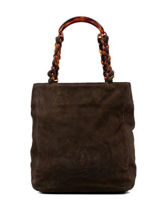Chanel 1997-1999 CC Suede tote bag - Marrone