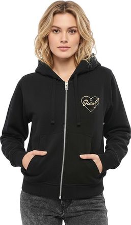 Diesel Black Logo Zipper Hoodie