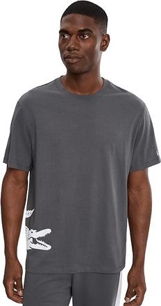 Lacoste Printed Cotton Loungewear T-Shirt Mens Jumpsuit & Rompers One Piece Flagstone/White : XL (EUR 7)