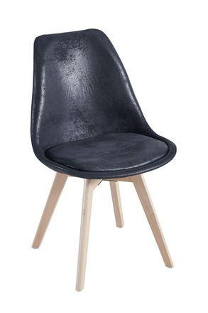 Regalos Miguel Sillas Comedor - Silla Synk Vintage - Negro