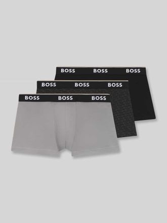 HUGO BOSS Trunks aus Baumwoll-Mix im 3er-Pack in Mittelgrau, Gr&ouml;&szlig;e XXL