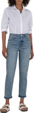 Kut from the Kloth Sienna Baggy Boyfriend Crop Jeans In Honesty