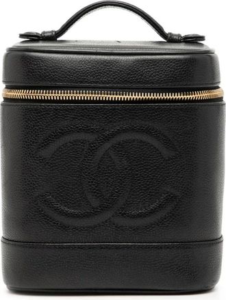Chanel Pre-owned Bags, female, Black, Size: ONE SIZE Pre-owned Cosmetic Vanity Case