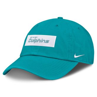 Nike Miami Dolphins Primetime Club Wordmark Nike Mens NFL Adjustable Hat in Blue | NF023GT9P-ZW0