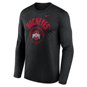 Nike Ohio State Courtside Nike Mens Dri-FIT College Long-Sleeve T-Shirt in Black | 02TJ00AOH-FFP