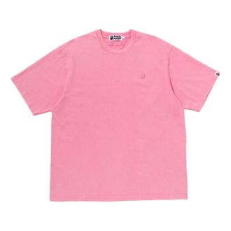 A Bathing Ape Garment Dyed One Point Relaxed Fit T-Shirt Pink 0ZXTEM303091RPKX