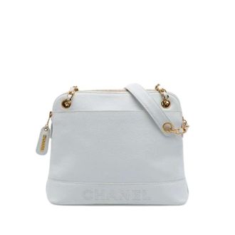 Chanel Pre-owned Vintage Caviar Leather Shoulder Bag - Dames - Pre-owned - Wit - Maat: ONE Size Leer
