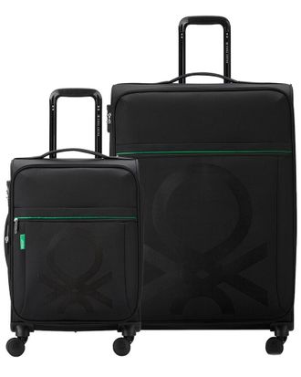 Benetton Color Block Expandable 2Pc Luggage Set