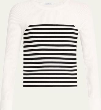 Max Mara Braies Stripe Ribbed Top