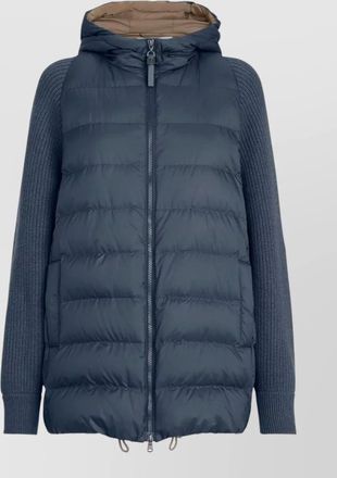 Brunello Cucinelli down hooded short puffer jacket