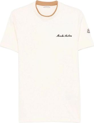 Moncler Ivory Cotton T-Shirt