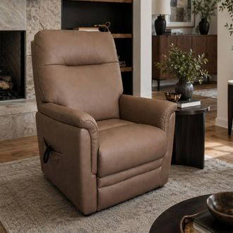 Aspire Home Accents Dual Motor Power Riser Recliner Armchair (1 Seater) in Tan